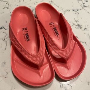 Pink Birkenstock flip flops